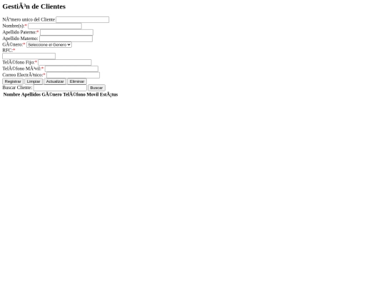 modules/moduloClientes/view_Clientes screenshot