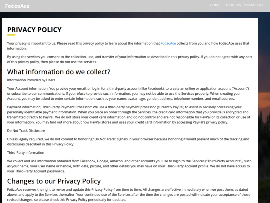 privacy-policy screenshot