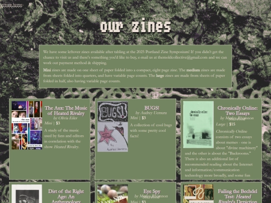 zines screenshot