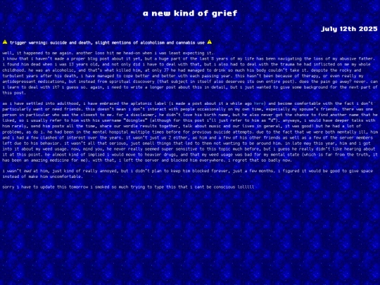 blogs/grief screenshot