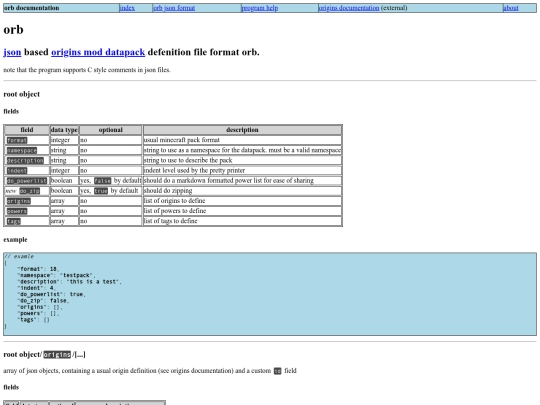 orb/json screenshot