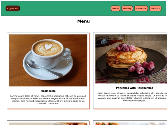 menu screenshot