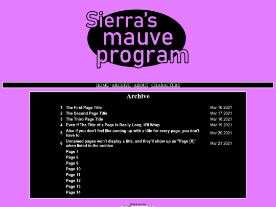 archive screenshot