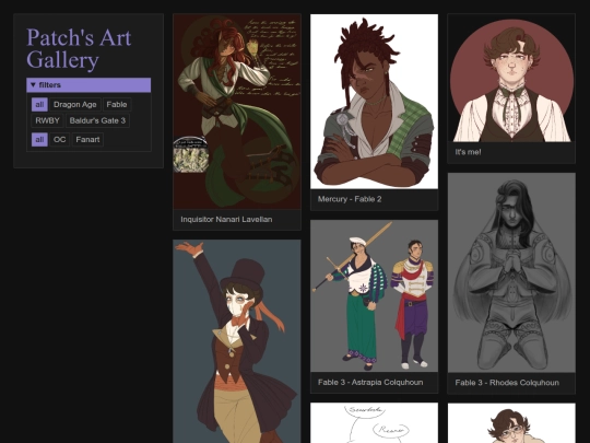 arts/gallery screenshot