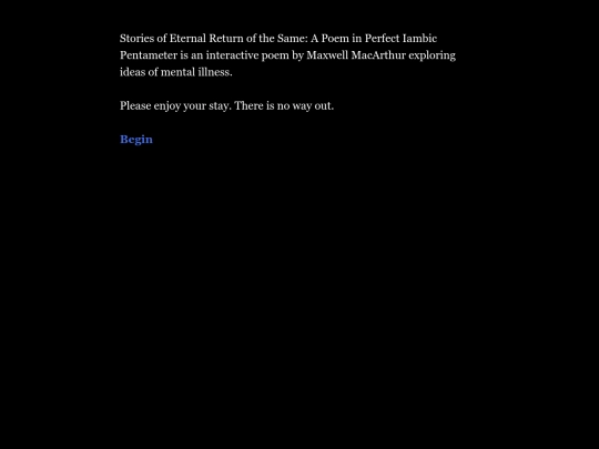 poetic works/Stories of Eternal Return screenshot
