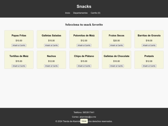 snacks screenshot