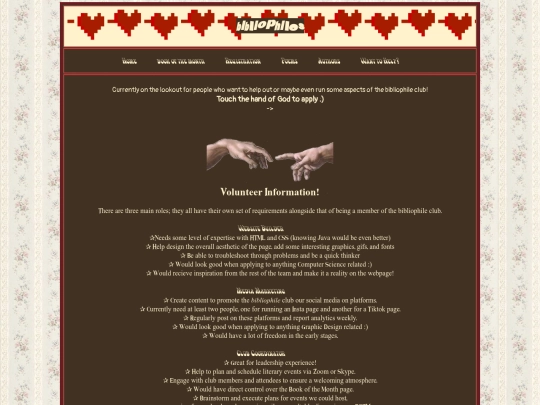 volunteers screenshot
