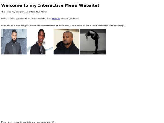 interactivemenu screenshot