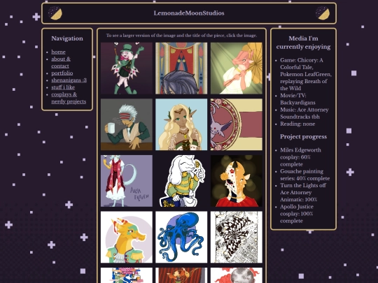 portfolio home screenshot