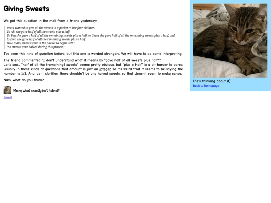 questions/giving-sweets screenshot