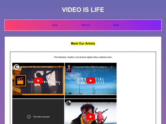 artists screenshot