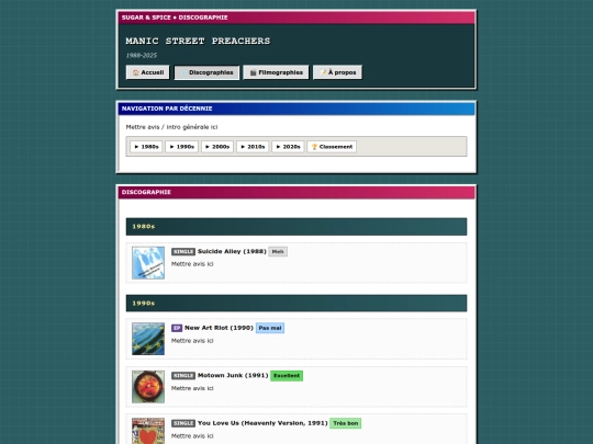 musique/manic-street-preachers screenshot