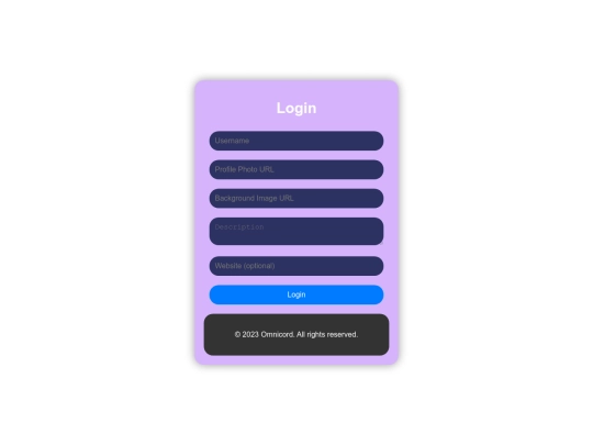 login screenshot