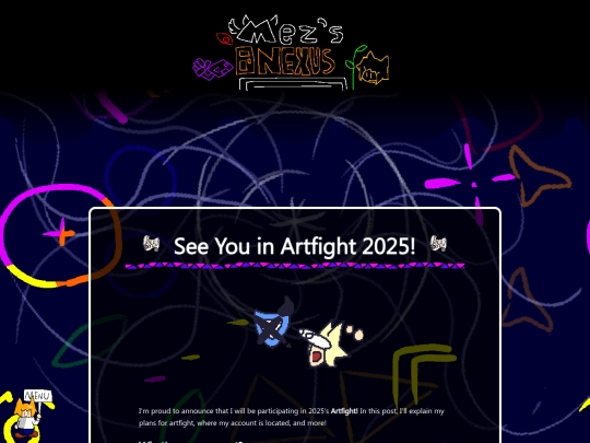 miniblog/artfight25 screenshot