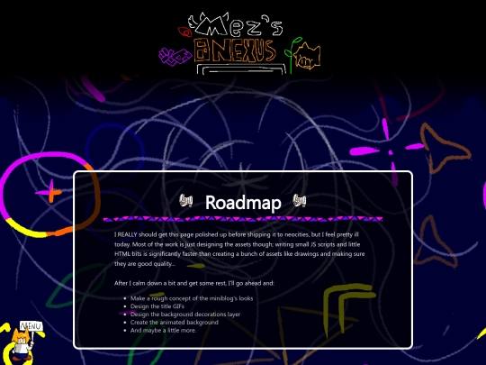 miniblog/roadmap screenshot
