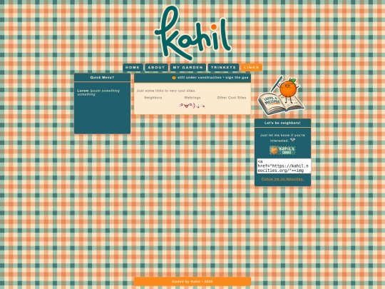 links screenshot