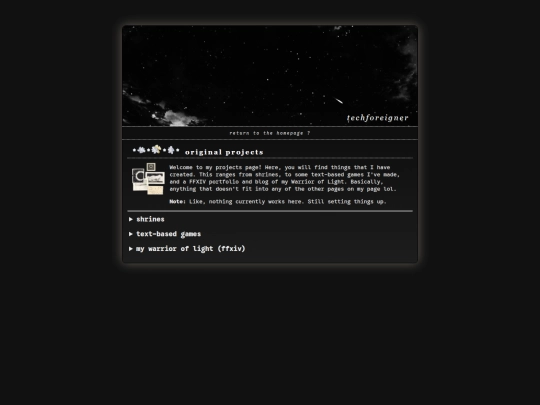 projects screenshot