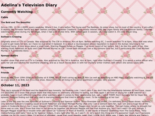 televisiondiary screenshot