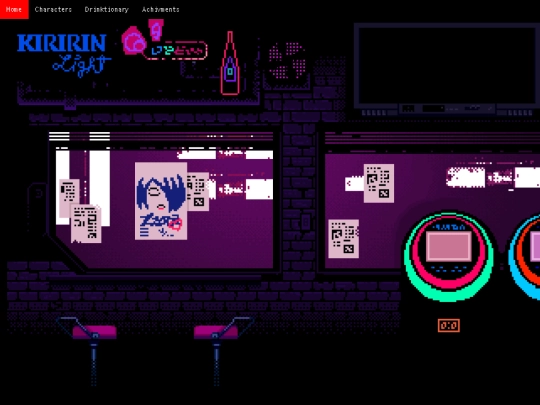 va-11 hall-a/pages/Drinktionary screenshot