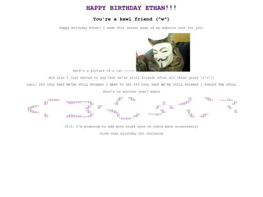 HappyBirthdayEthan screenshot