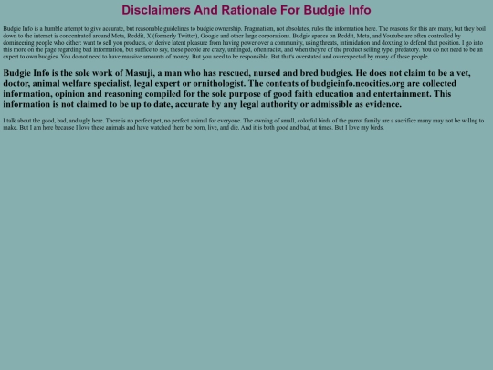 disclaimers screenshot