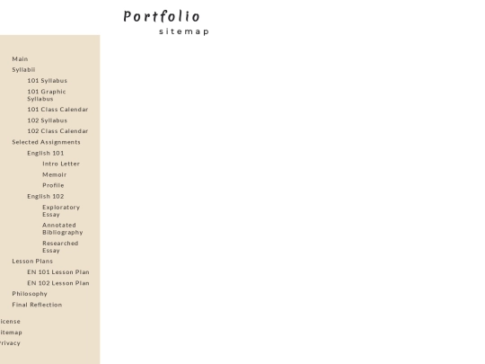 port/sitemap screenshot