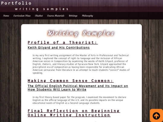 writings screenshot