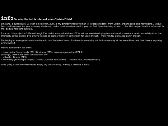 info screenshot