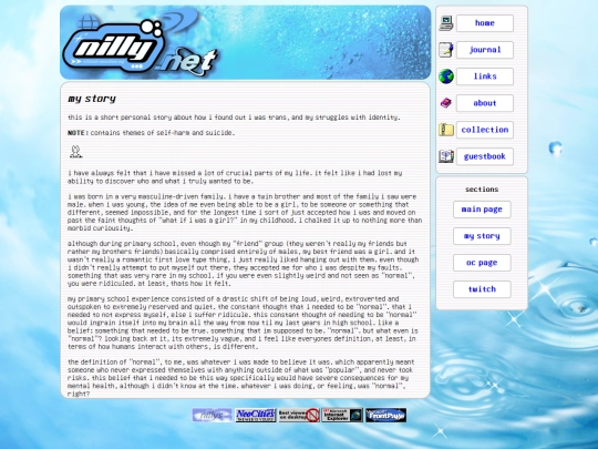 about/story screenshot