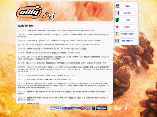 log screenshot