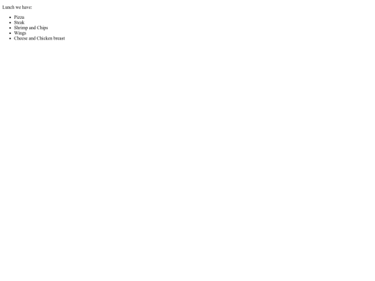 dinnermenu screenshot