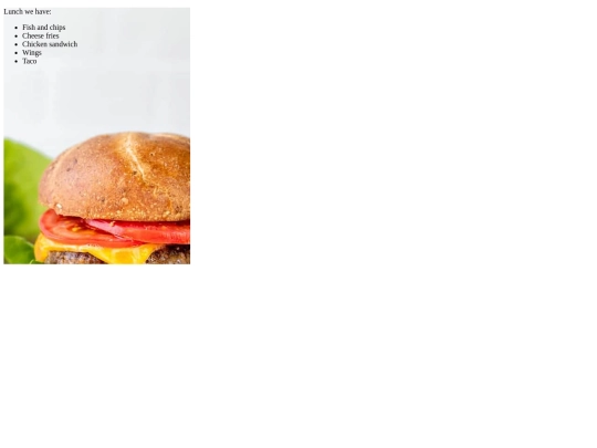 lunchmenu screenshot