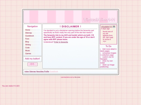 disclaimer screenshot