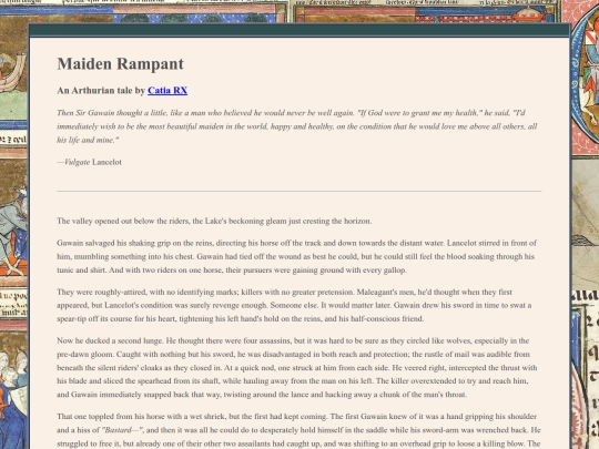 Projects/Arthuriana/Maiden_Rampant screenshot
