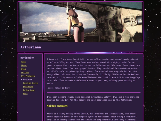 Projects/Arthuriana screenshot