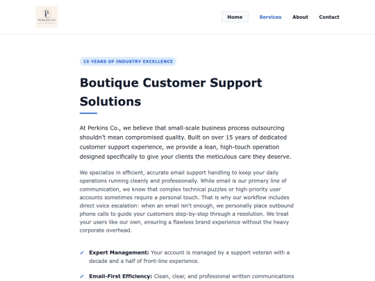 services screenshot