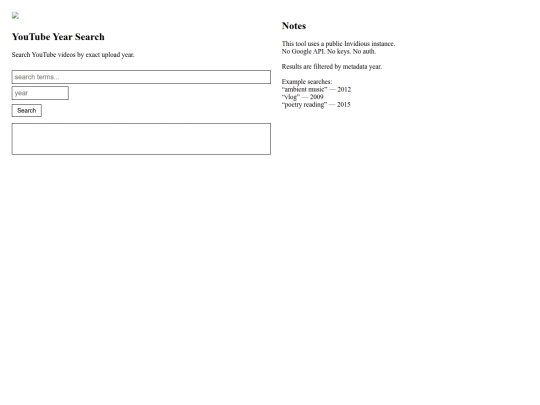 youtube-time-machine/youtube_year_search screenshot