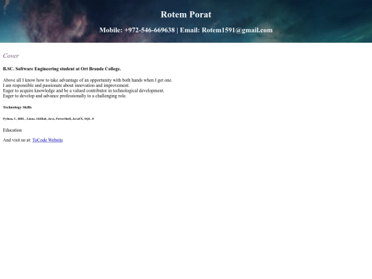 resume screenshot