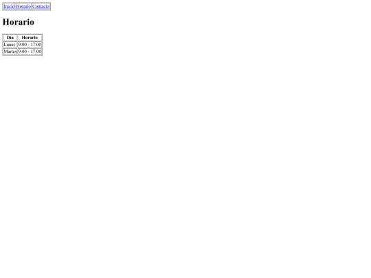 horario screenshot