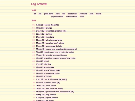 private/diary/archive screenshot