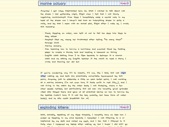 private/diary/dreams screenshot