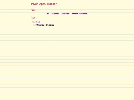 private/diary/psychappt screenshot