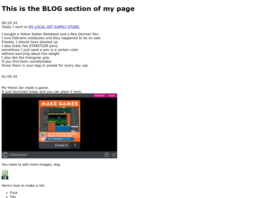 blog screenshot