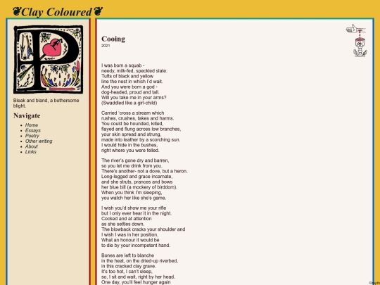 Poetry/Aviary/aviary-cooing screenshot