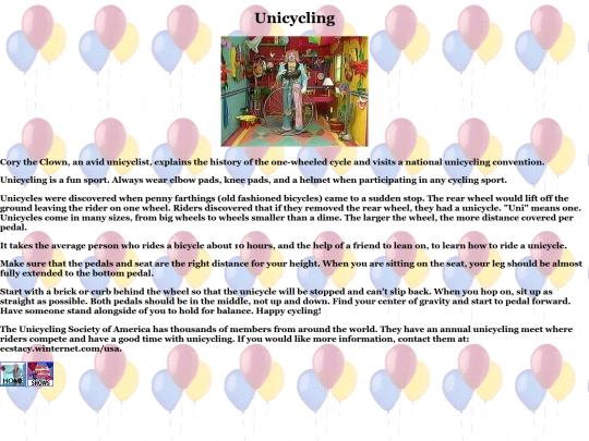 Unicycling screenshot