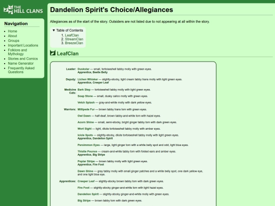 stories/dandeliion spirits choice/allegiances screenshot