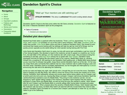 stories/dandelion spirit's choice screenshot