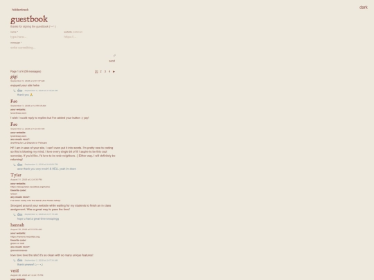 guestbook screenshot