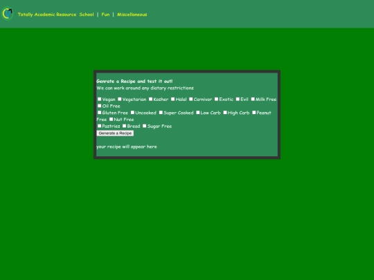 Games/RecipeMaker screenshot