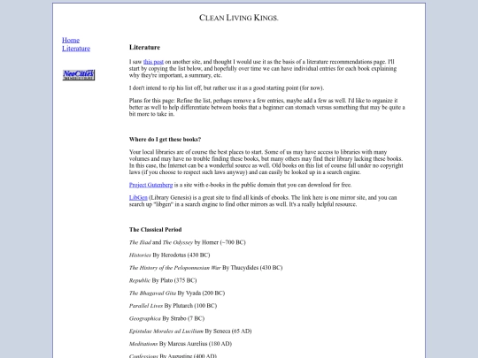 pages/literature screenshot